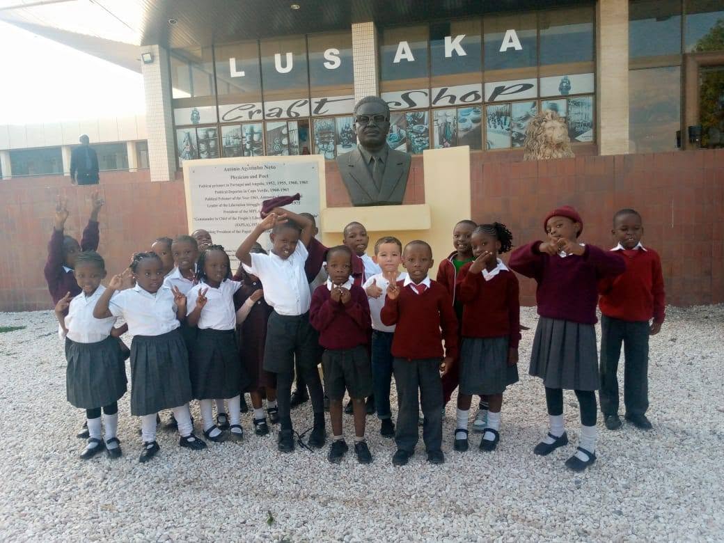 Lumuno pupils on a class outing in Lusaka
